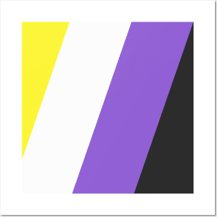 Proud Nonbinary Pride Flag (Proud LGBTQ+ Community Pride Flag) v2 Posters and Art